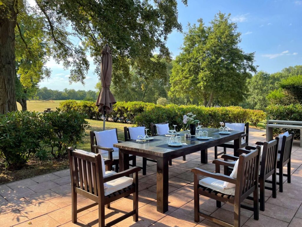 Terrasse mit Weitblick ins Grüne