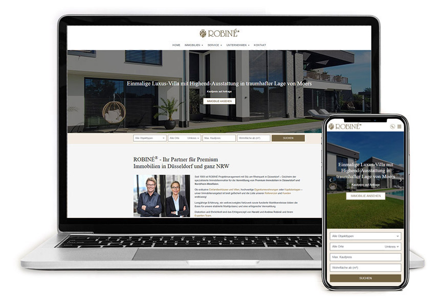 Relaunch Robiné Immobilien Website