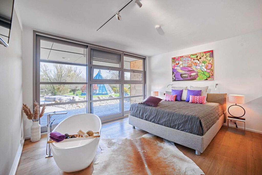 Schlafzimmer mit Bad en Suite