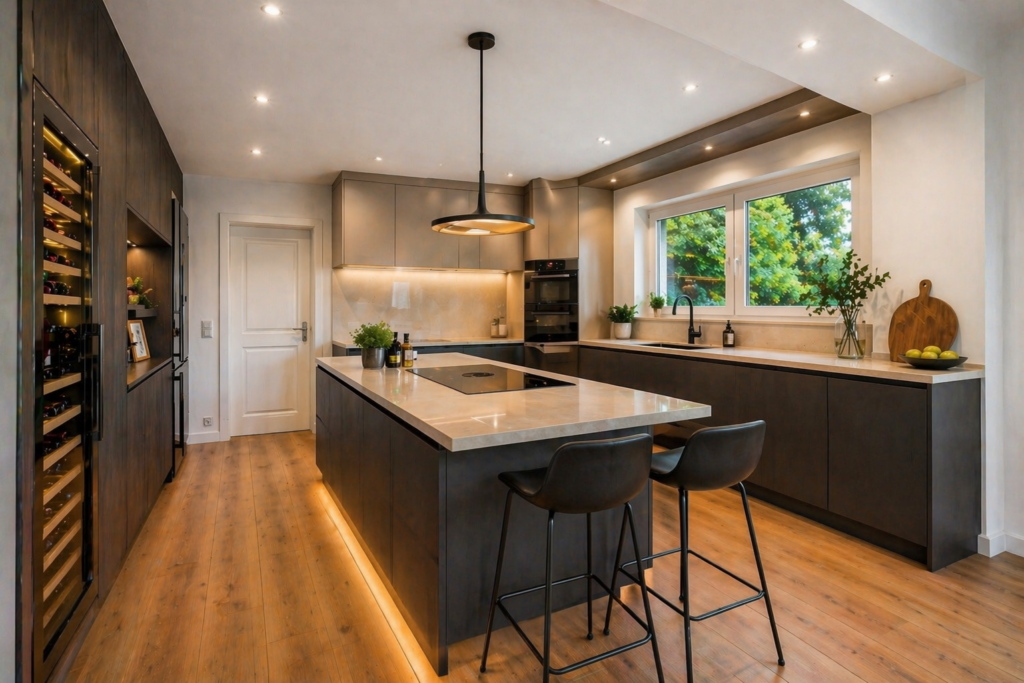 Küche - Visualisierung mit Kochinsel