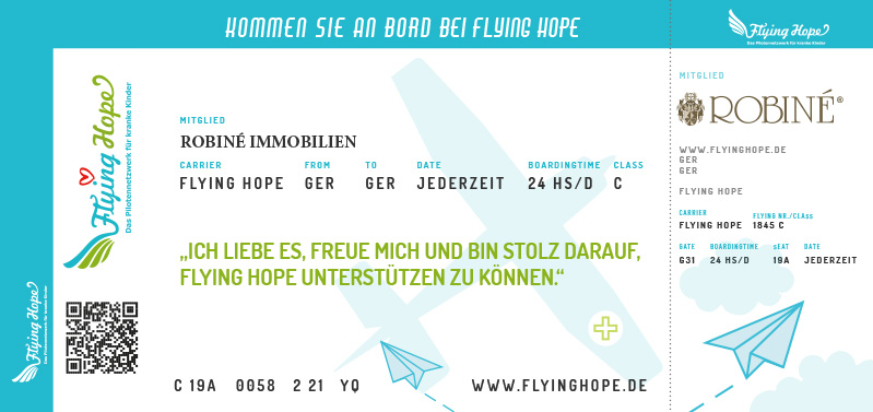 Bordkarte Flying Hope
