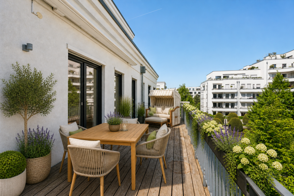 Visualisierung Terrasse Schlafzimmer