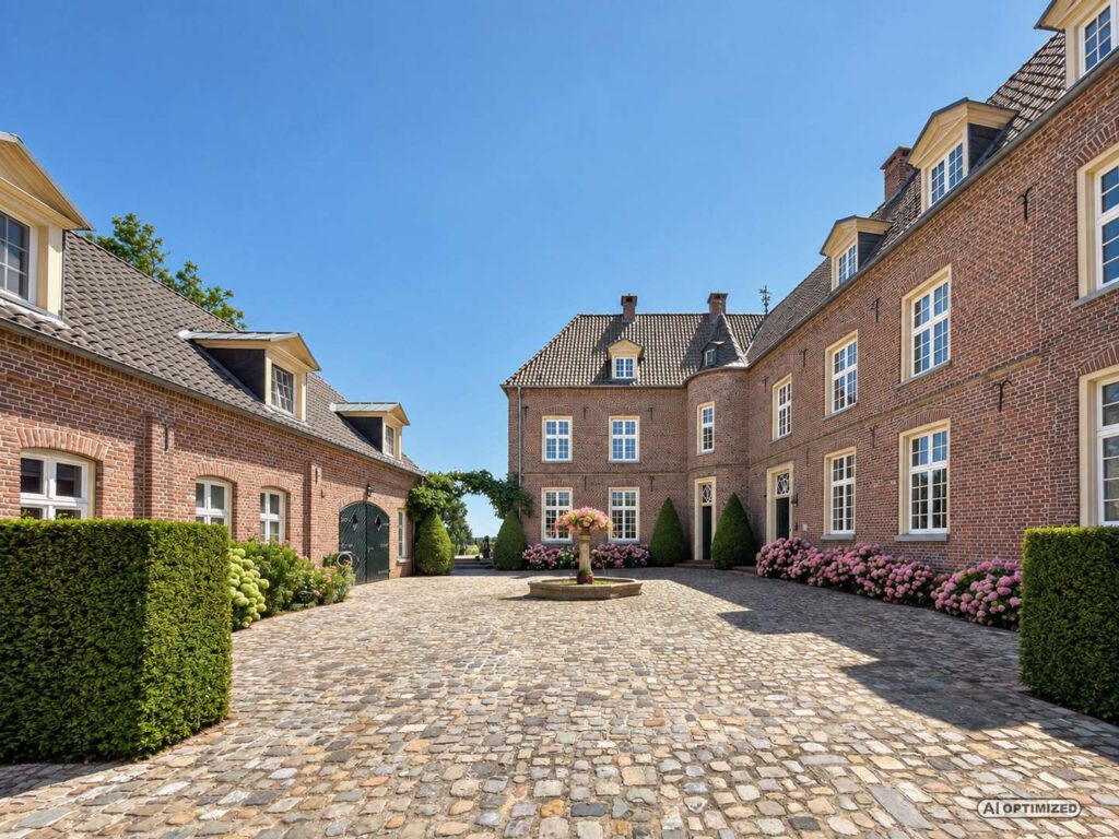 Wohngebäude – rechts Haupthaus, links Nebenhaus