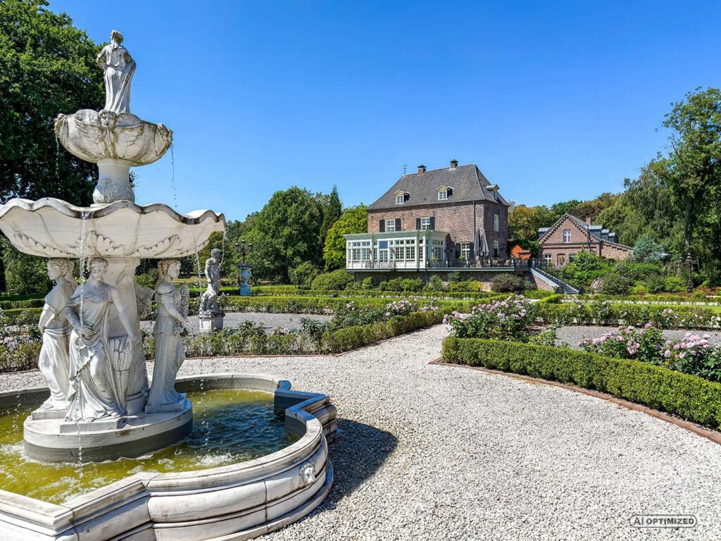 Garten mit Springbrunnen